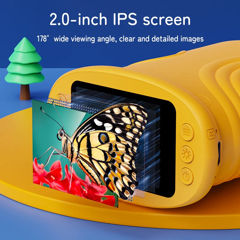 Digital Microscope for Kids 1000X Handheld HEN HAO 2.0'' Screen Rechargeable Mini Pocket Educational Science Toys for Children